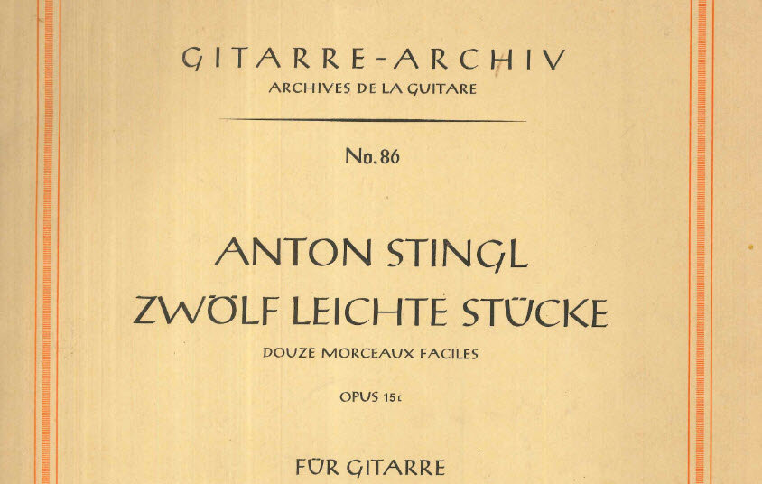 12 Leichte Stück, Anton Stingl